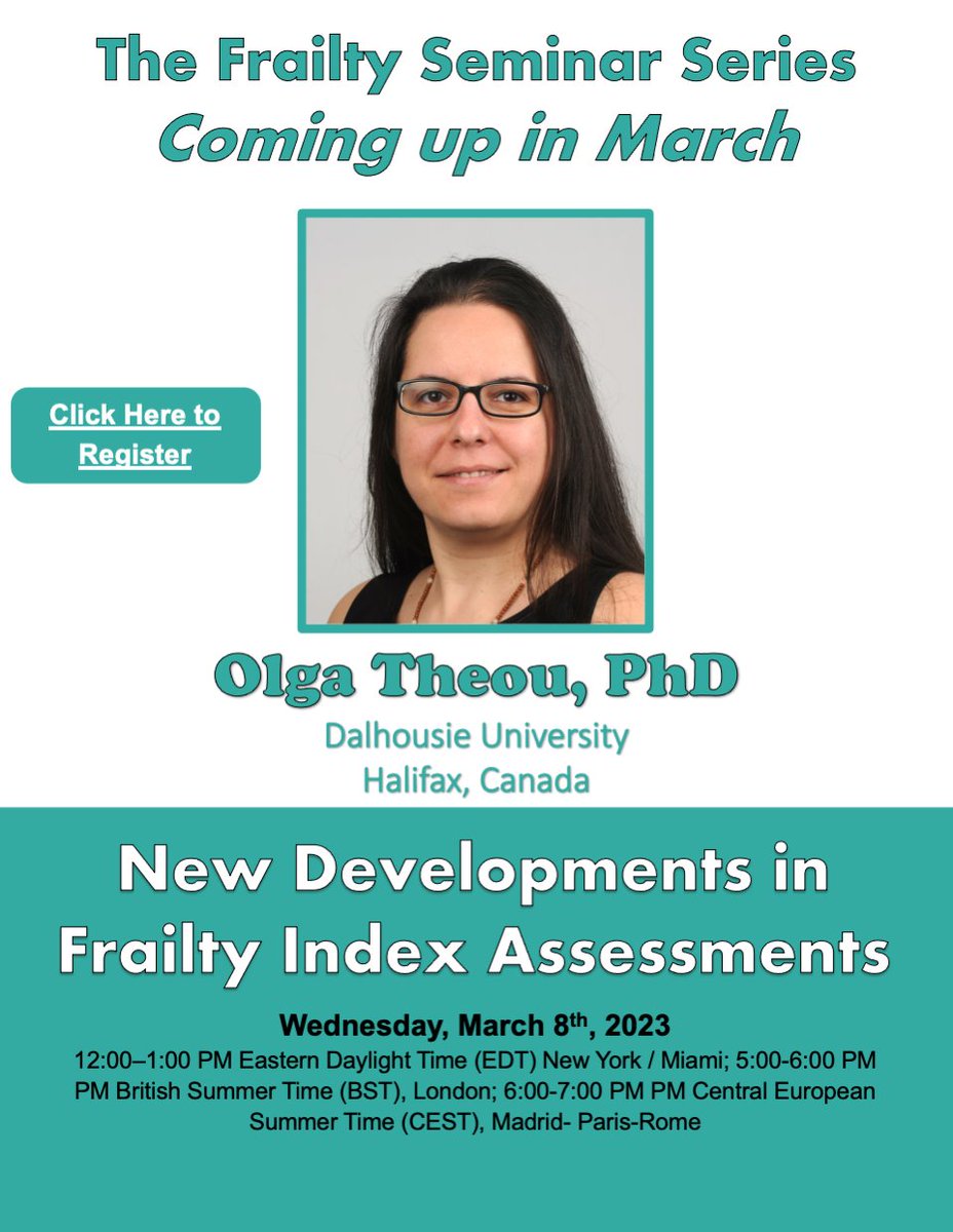 Dear colleague:
We are pleased to invite you to the Global Frailty Network FREE webinar. Dr. Leocadio Rodríguez-Mañas, MD, PhD, University Hospital of Getafe, Madrid, Spain will present “Frailty in the Hospital and after Discharge” on Wednesday, February 8th, 2023, 12-1 PM EDT.
