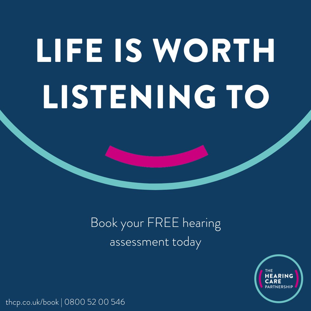 Regular hearing tests are vital because #hearing can deteriorate gradually, so issues are easier to correct the sooner they’re detected. Book a free, thorough &amp; personalised hearing assessment with The Hearing Care Partnership at thcp.co.uk/book or call 0800 52 00 546