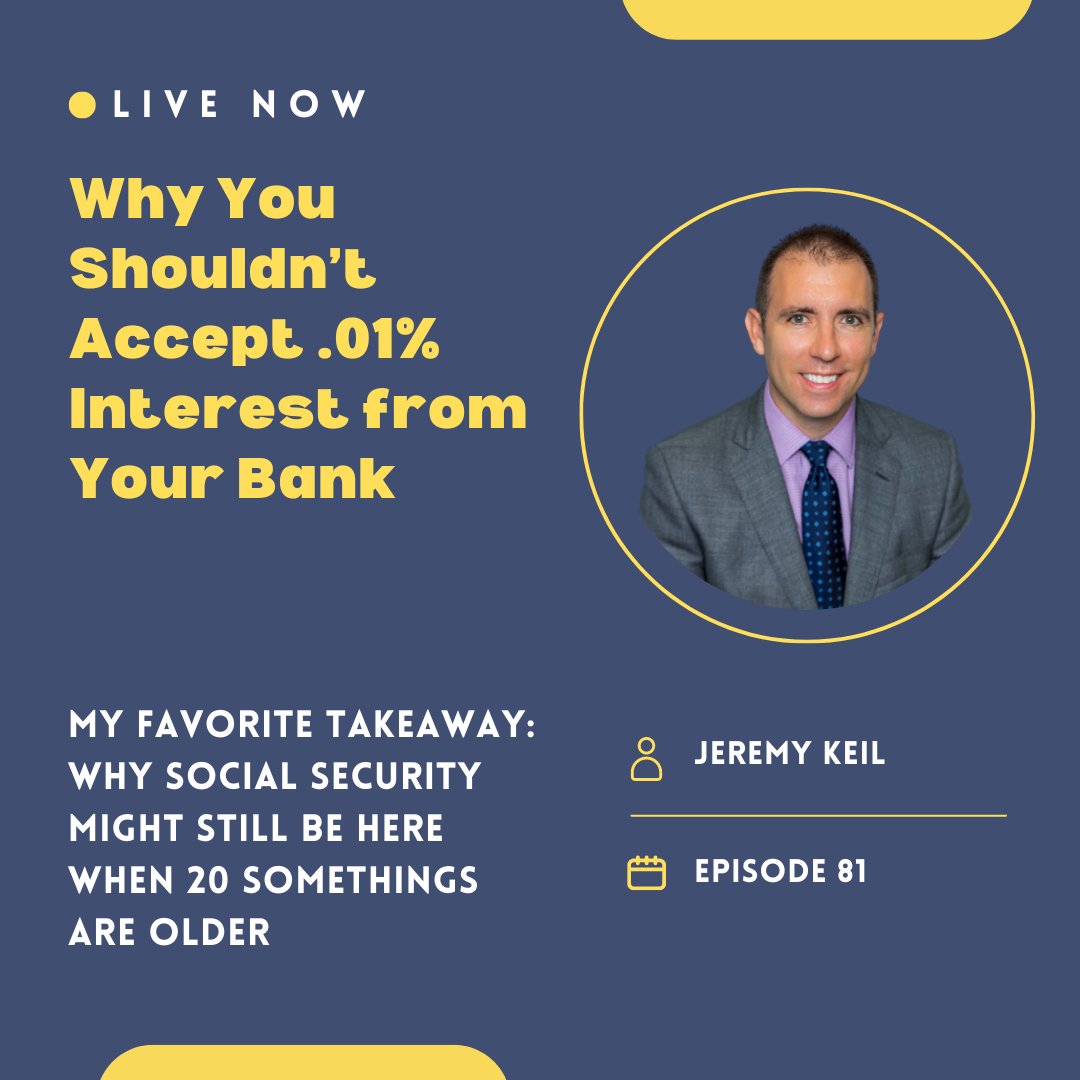 Are you not getting enough money from your savings account?

@JeremyPKeil shares alternatives that you need to look into.

Find links to the full episode here: tsirpodcast.com/81