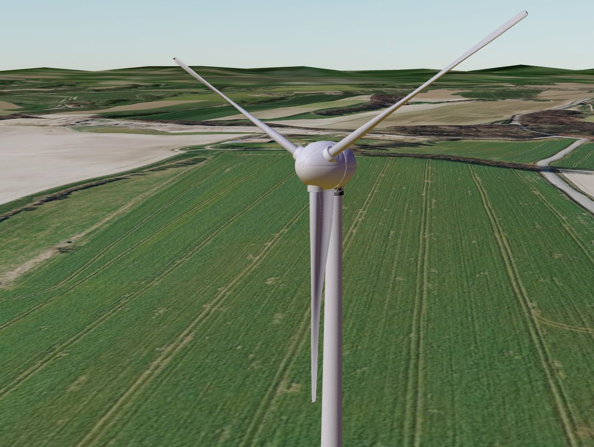 chrispahm's tweet photo. Visualize wind turbines in 3D using this free @observablehq notebook. Build using #threebox (@theejs + @mapbox). Enables easy link sharing with no installation required. Works anywhere in the world!

Let me know what you think 🙂
https://t.co/2iA5HMqaBi https://t.co/wG0mUl9MSW
