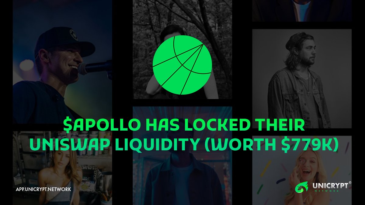 🔒 The guys at @ApolloCryptoDAO have locked 98.6% of their #uniswap liquidity, worth about $779k.

Another project committing to reputable tech for the benefit of their project's security and their community. 🦾

app.unicrypt.network/amm/uni-v2/pai… #UniCrypt #UNCX $APOLLO