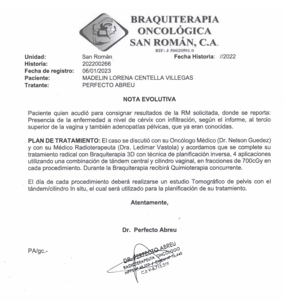 SrRodriguez18's tweet photo. Se necesita servicio de #Braquiterapia para mí esposa. Hay un solo lugar en #Caracas dónde lo hacen y es privado... Ya no podemos más económicamente 🙏🙏🙏 @dcabellor @NicolasMaduro tengo los informes y demás soportes. ¡Comparte! https://t.co/u3IPDYypJu
