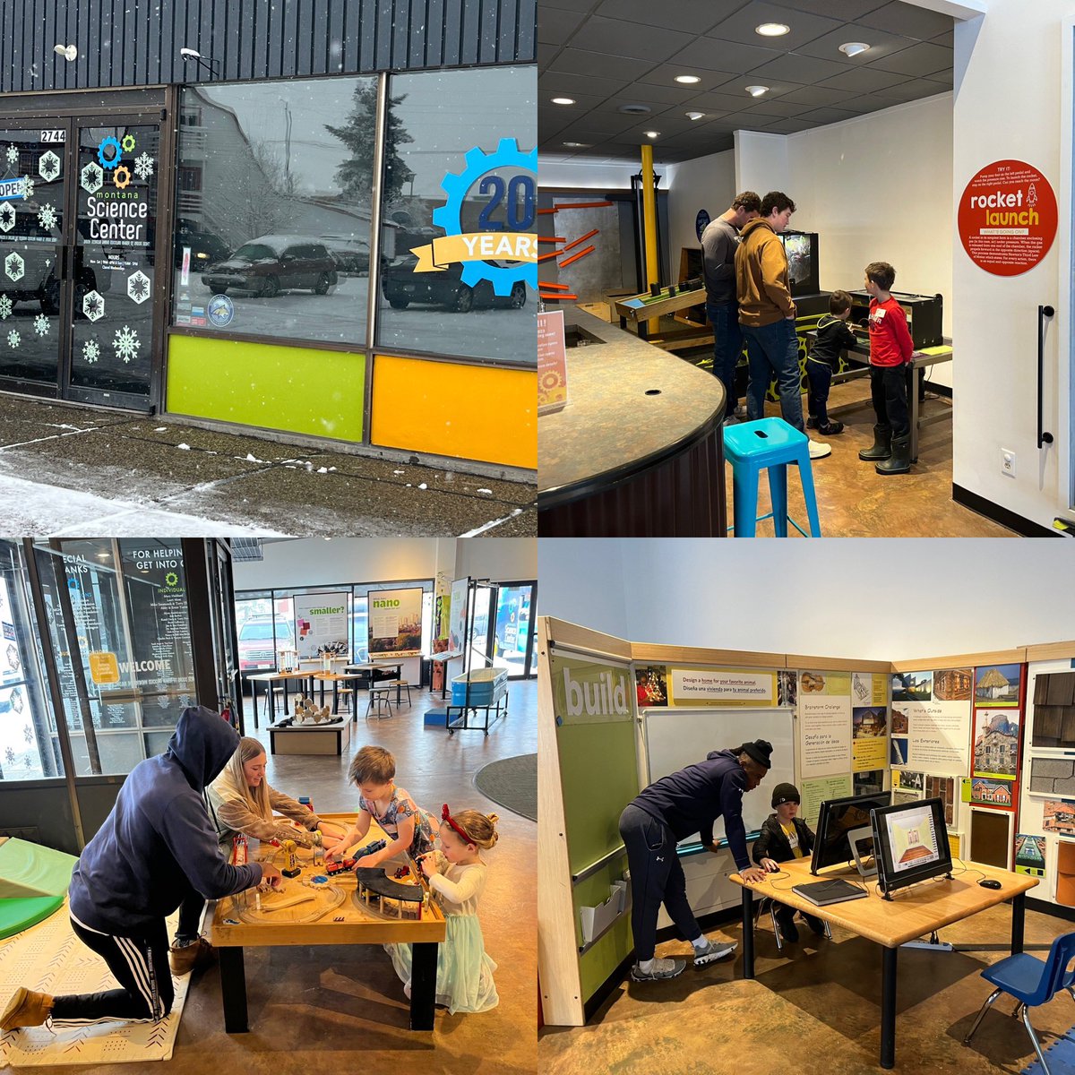 Bobcats helping celebrate MLK Day with Bozeman Science Center this morning! <a href="/MSUBobcats_FB/">Montana State Football</a>