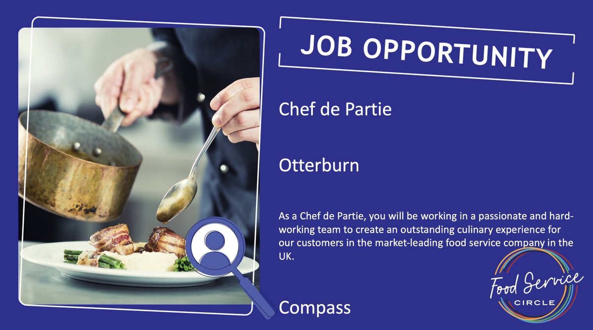FoodserviceCirc's tweet image. **Chef De Partie**

@compassgroupuk has an exciting opportunity for an ambitious #ChefDePartie to help them create exceptional food experiences for Defence on a full-time basis, contracted to 35 hours per week. Interested? Follow the link.

👉ow.ly/C65r50MrVj6