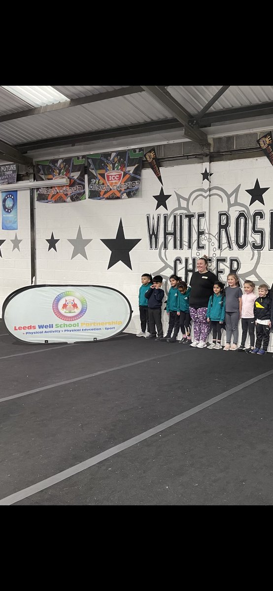 Thanks to <a href="/whiterosecheer1/">White Rose Cheer</a> for a great KS1 taster session today! The smiles and laughter from all involved showed just how much fun it was! Thanks to <a href="/IngramRoad/">Ingram Road Primary</a> <a href="/morleyvictoria/">Morley Victoria PS</a> <a href="/OultonSchool/">Oulton Primary School</a> @Greenmountsch <a href="/stphilipsleeds/">St. Philip’s Catholic Primary & Nursery School</a> &amp; Seven Hills for attending! 😃