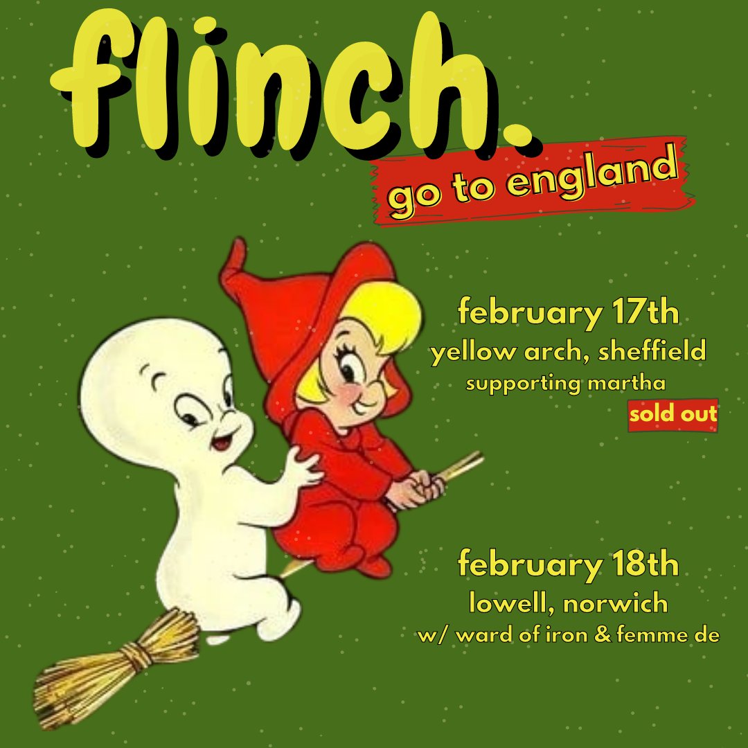 flinch_music's tweet photo. we are going south next month, playing our first shows as a full band outside of scotland! First stop is supporting the beautiful @MarthaDIY in sheffield, then a stop in norwich to play with femme dé and ward of iron https://t.co/A16vtjO4UA