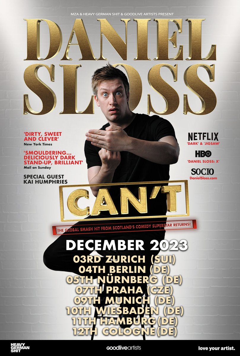 GERMANY! SWITZERLAND! CZECH REPUBLIC! Happy to announce I'll be bringing my new show to you in 2023. Pre-sale starts this Wednesday at 11.00 am CET, you can pre-register here: bit.ly/3QJIkaL