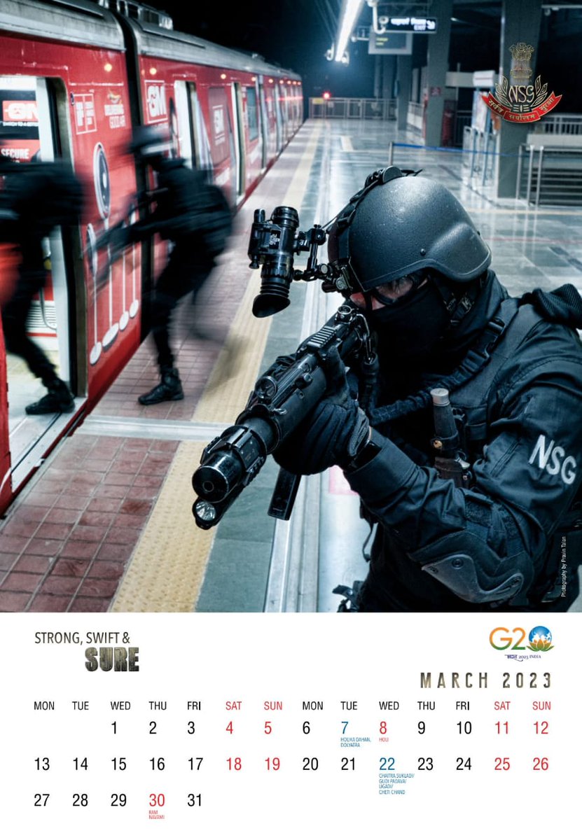 nsgblackcats's tweet photo. Introducing Yearly Calendar of NSG 2023.

#Blackcats in action.. Link 👇🏻

https://t.co/YD8KX8hFha https://t.co/ITArUZCSrK