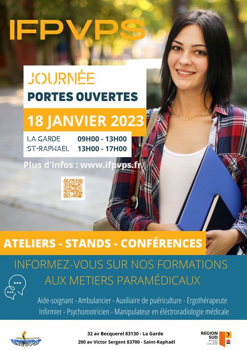 SAVE THE DATE !
J -3 avant nos portes ouvertes IFPVPS
Vous souhaitez vous informer et vous former aux métiers paramédicaux ? On vous attend le 18 JANVIER…