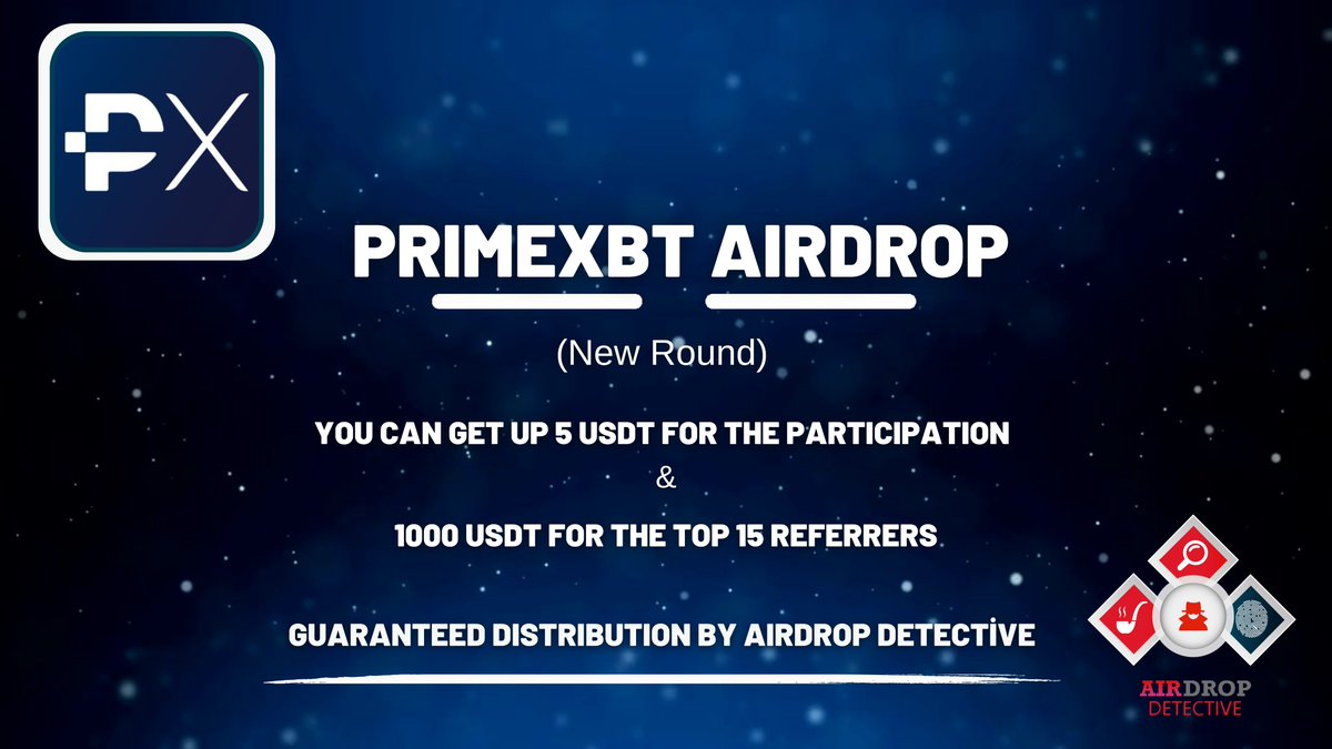 🔍 PrimeXBT #Airdrop 🏆 Airdrop Pool: 2500 USDT ✔️ Guaranteed distribution by Airdrop Detective 🔴 Start the airdrop bot t.me/PrimeXBTNewRou… 🔘 Do the tasks on the bot & submit your data 🔘 Details: youtu.be/2WVowrZsFD8 #Airdrops #PrimeXBT #Bitcoin #AirdropDet #USDT