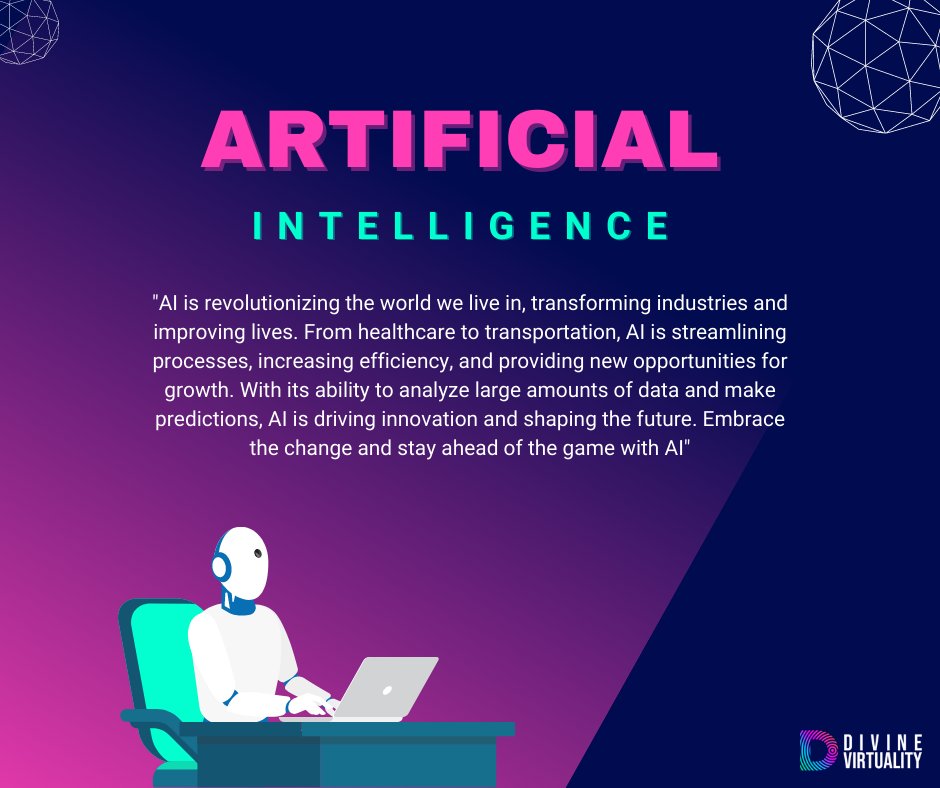 DivVirtuality's tweet image. &apos;&apos; AI; The key to unlocking success in the digital age&apos;&apos;.