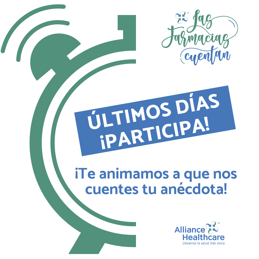 ⏰¡Últimos días para participar en "#LasFarmaciascuentan"!⏰
Si aún no nos has dejado tu historia de #farmacia, tienes hasta el 25/01 para participar.
Recuerda que con todas las anécdotas que recopilemos, editaremos un libro homenaje a la profesión. 📚 
📲 lasfarmaciascuentan.es