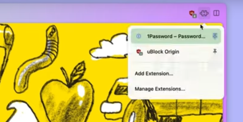 codesniffer's tweet photo. Hey @browsercompany!

Stupid question: is it possible to show the extension icons directly? For me, they are now behind the menu on the right side. https://t.co/MTqFT0iHCV