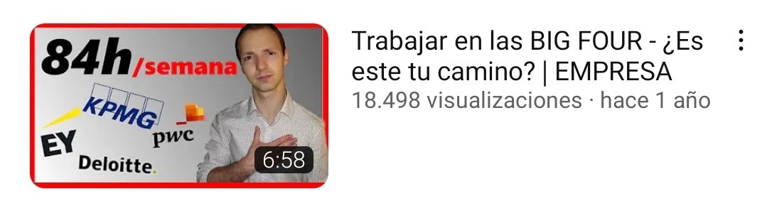 _DavidLP_'s tweet photo. En su día hablé con gente de las Big Four para que me dieran su testimonio. Os dejo aquí el link por si os interesa:
https://t.co/M51HBIPA55 https://t.co/B21WYqmYz0