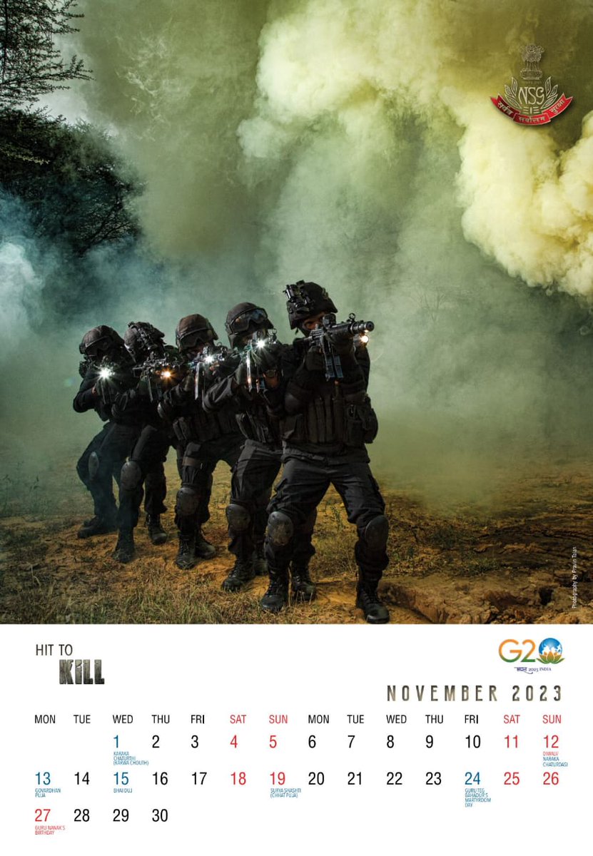nsgblackcats's tweet photo. Introducing Yearly Calendar of NSG 2023.

#Blackcats in action.. Link 👇🏻

https://t.co/YD8KX8hFha https://t.co/cwpieYUdSW