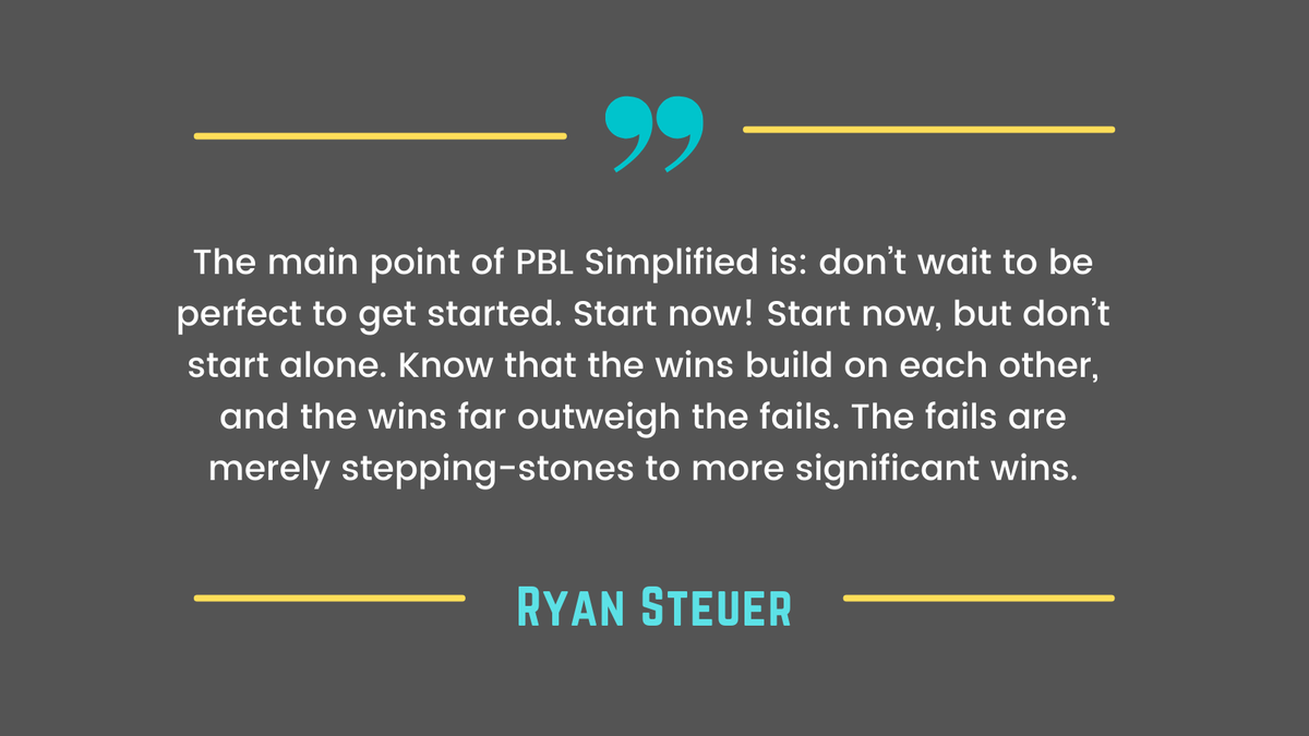 ryansteuer's tweet photo. #PBLSimplifiedBook #PBL https://t.co/c3KOrDYhHI