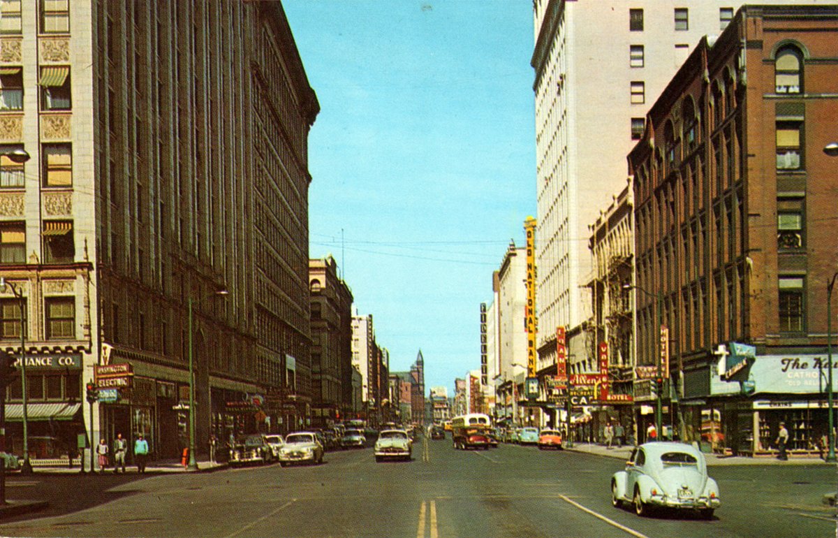 Vintage Classic Postcards on Twitter "spokane_washington_riverside_ave