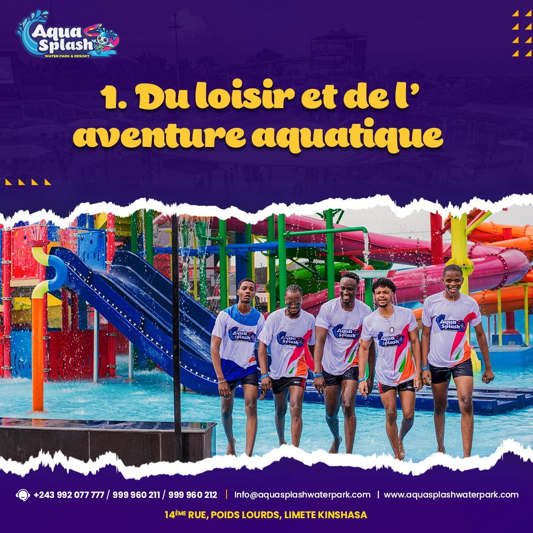 AquaSplashRdc's tweet photo. Voici 5 trucs à essayer entre amis et en famille lors de votre prochaine visite chez Aquasplash…

#parcaquatique #visitRdcongo #resort #africanbeauty #meilleuredestination #restauration #hotel #détente #RDC #hebergement #loisir #kinshasa #vistCongo #aquaSplash #drc #theplacetobe https://t.co/UTYyCrJk3e