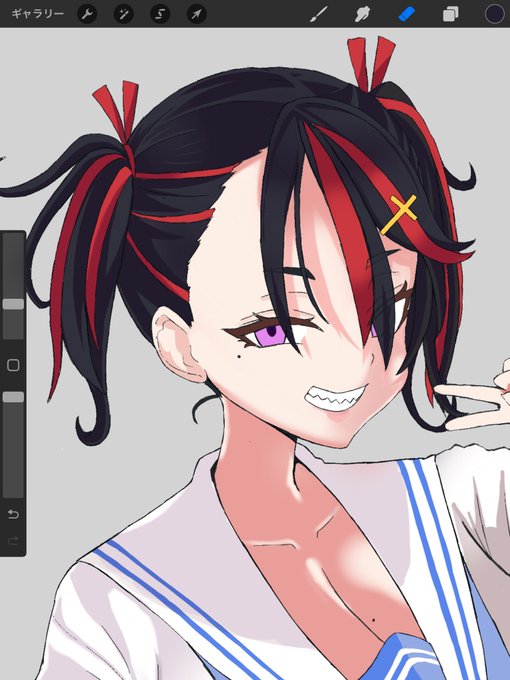 ハイライトなしで黒髪を表現するって、、、無理ぽみを感じる、、、 