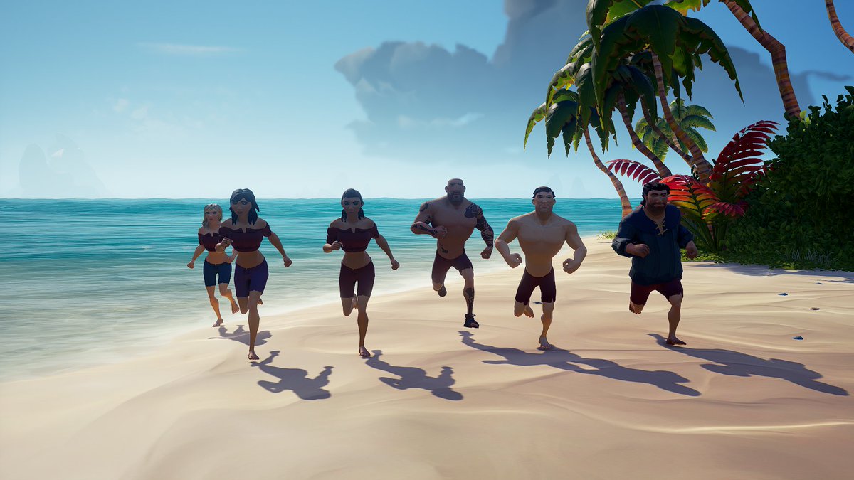 GoldenBoy630's tweet photo. Our team is the heart and soul of this very beach. Protect the bay at all costs. 
Film: Baywatch (2017)
#SoTShot 
@SeaOfThieves https://t.co/xNWcoIGM1Z
