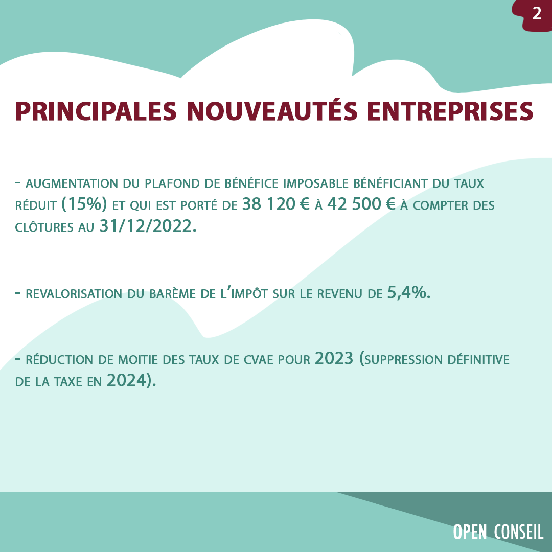 openconseil's tweet photo. Les principales #nouveautés de la #Loidefinances #2023 https://t.co/vJfAtpUJnb