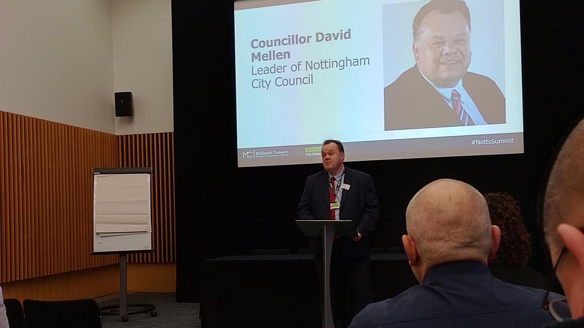Council Leader David Mellen kicks off this morning's Nottingham Transport Summit. Says the region's bid to become a Mayoral Combined Authority is "a huge opportunity" for increased funding and devolved transport powers
