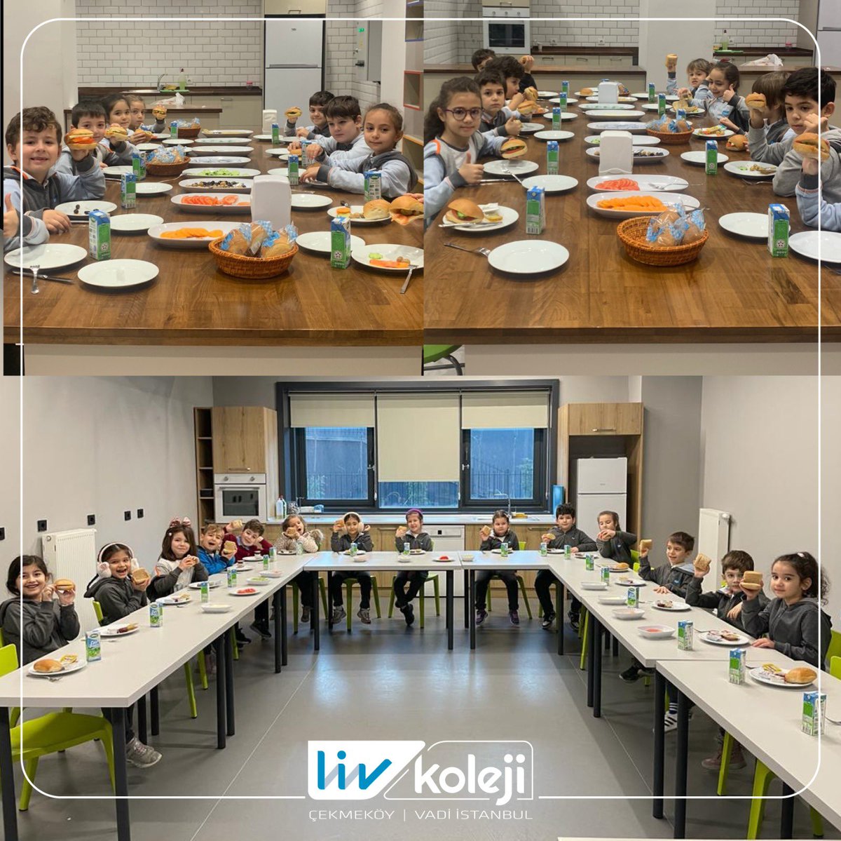 1. sınıf öğrencilerimiz “Sağlıklı Yaşam” temasını tamamladıktan sonra ürünlerin hijyenine, tazeliğine ve doğallığına dikkat ederek kendi sandviçlerini hazırladılar. Cooking Club’ta hazırlanan sandviçleri kahvaltı öğününde yediler. Tüm 1. sınıflarımıza afiyet olsun! #livkoleji