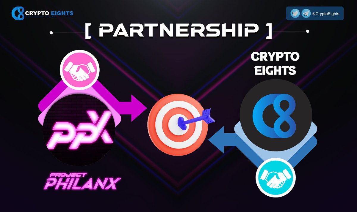 🔹 Proud to announce that Cryptoeights reach partnership with <a href="/ProjectPhilanX/">ProjectPhilanX</a> 

ProjectPhilanX provides a platform for people to donate to vetted charities, Philanthropic Projects and upcoming Defi Projects

⚡ Soon we will announce our AMA events with the team ASAP