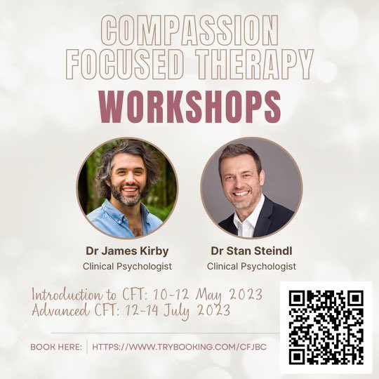 Cassie (@cassietellegen) on Twitter photo Compassion Focused Therapy Workshops in Brisbane this year with <a href="/JamesNKirby/">James N. Kirby</a> <a href="/StanSteindl/">Stan Steindl</a> trybooking.com/CFJBC Compassion Focused Therapy Workshops in Brisbane this year with <a href="/JamesNKirby/">James N. Kirby</a> <a href="/StanSteindl/">Stan Steindl</a> trybooking.com/CFJBC