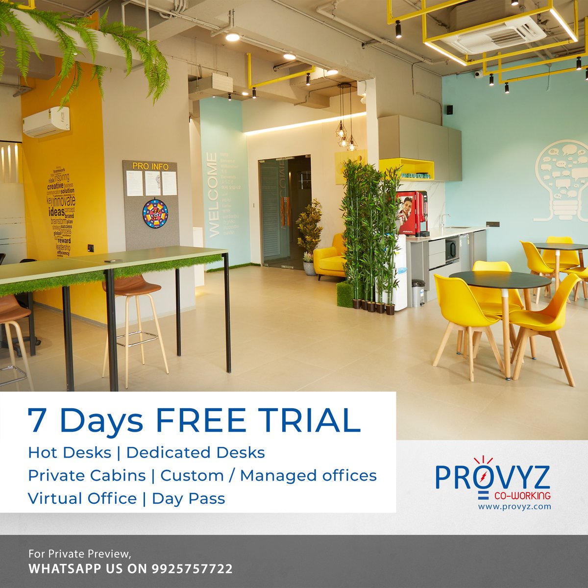 Provyzcoworking's tweet photo. Step in to a stunning workplace that’s a sanctuary of tranquility and team spirit! Step in to the universe of Provyz coworking!
Call us or WhatsApp us on 9925757722
#coworking #workspace #businesscentre #officespace #coworkinglife #provyz #unlockingpossibilities https://t.co/NfjqKYdJu0