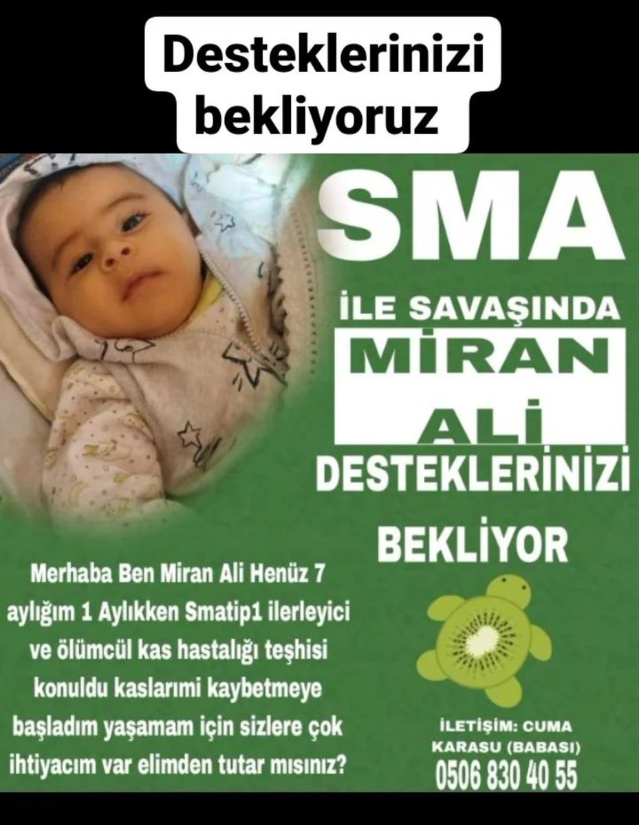 Cumakarasu46's tweet photo. HERKEZE MERHABALAR 🌸
Kahramanmaraşımızın Şahin kayasinda ikamet eden cuma karasunun  Smali bebegi için  hepimiz burdayız .
SMA TİP1 İLERLEYİCİ ÖLÜMCÜL  KAS HASTALIGIYLA MÜCADELE EDEN BEBEGİMİZİN  YAŞAMASI İÇİN
Sizlerin Maddi manevi destegine çok ihtiyacı var. https://t.co/q9Saj4YhsG