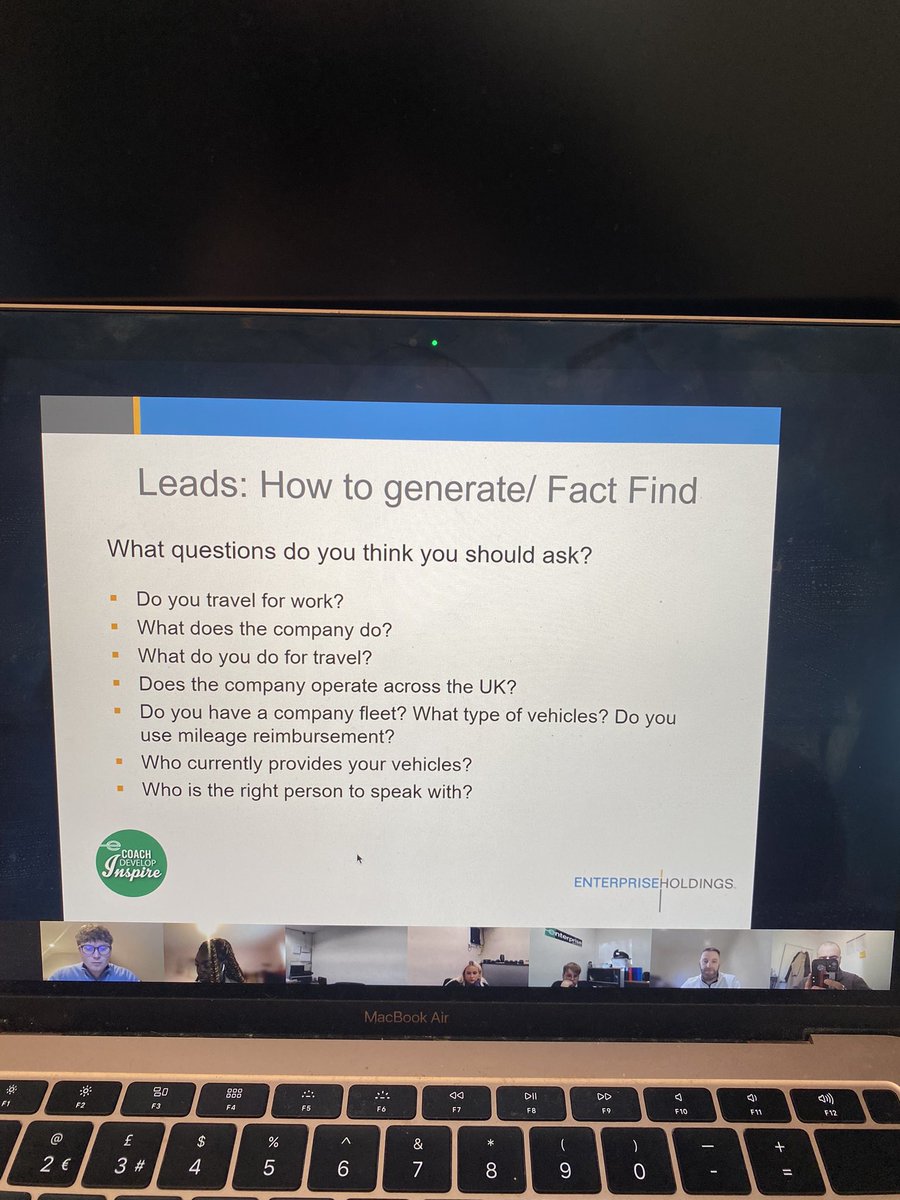 Fantastic stage one training session to kick off my week. Touching upon leads and corporate accounts, as well as some sales training!