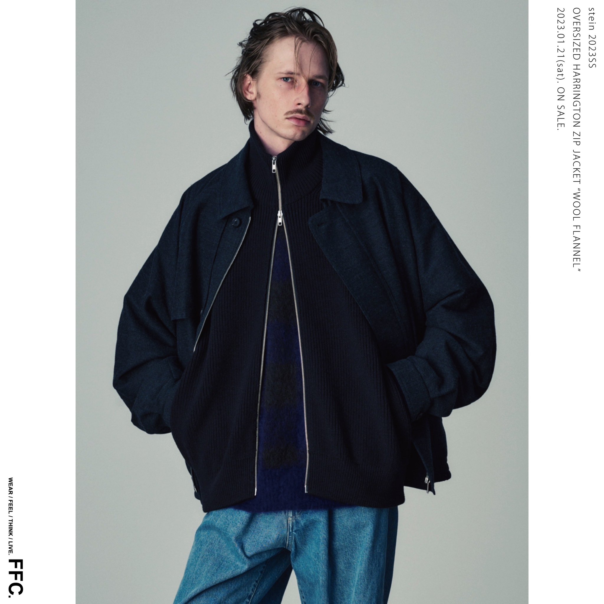 stein シュタインOversized Harrington Jacket- stein シュタインOversized Harrington Jacket-