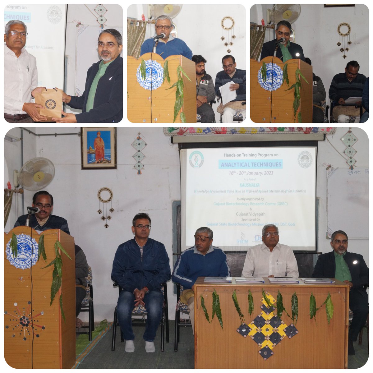 gbrc_gujarat's tweet image. Inauguration ceremony of Hands-on training program on "Analytical techniques". Jointly organized by
@gbrc_gujarat and @gujvidyapith. Sponsored by @gsbtm.
As a chief guest, Dr. P. M. Vaghasiya Director of Horticulture blessed the occasion.
@dstGujarat @vnehra @ChaitanyaGJoshi