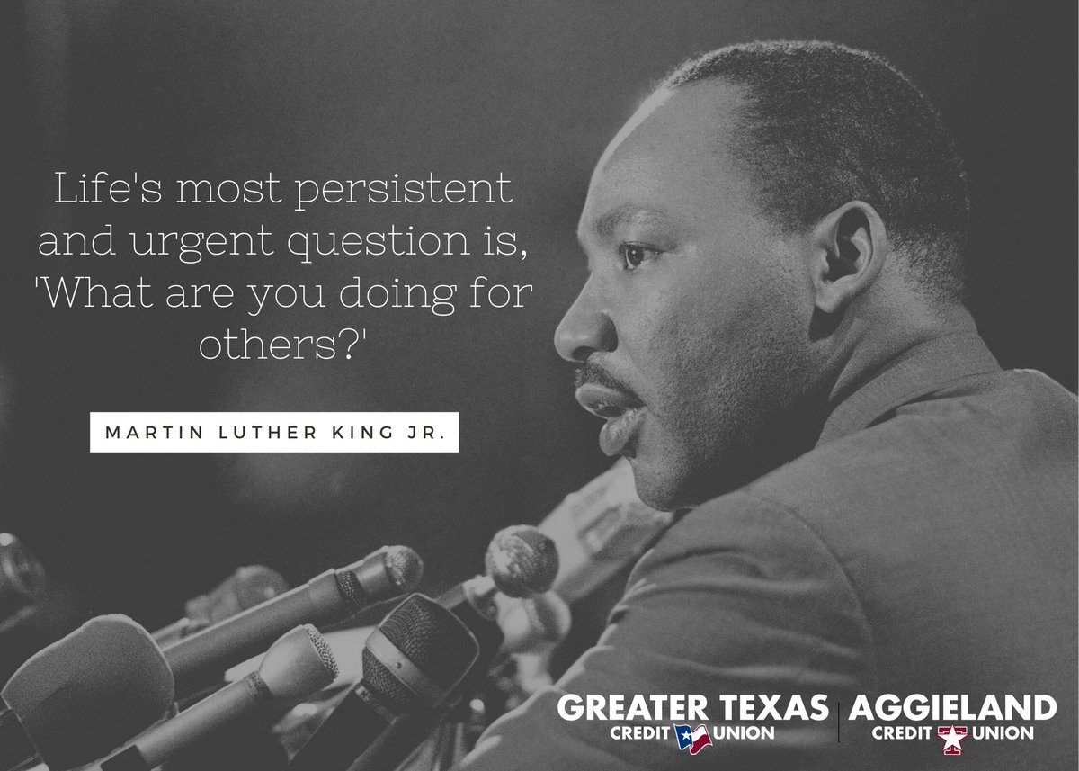 We hope you are taking time today to serve your community in honor and remembrance of the life and legacy of civil rights icon Dr. Martin Luther King Jr.