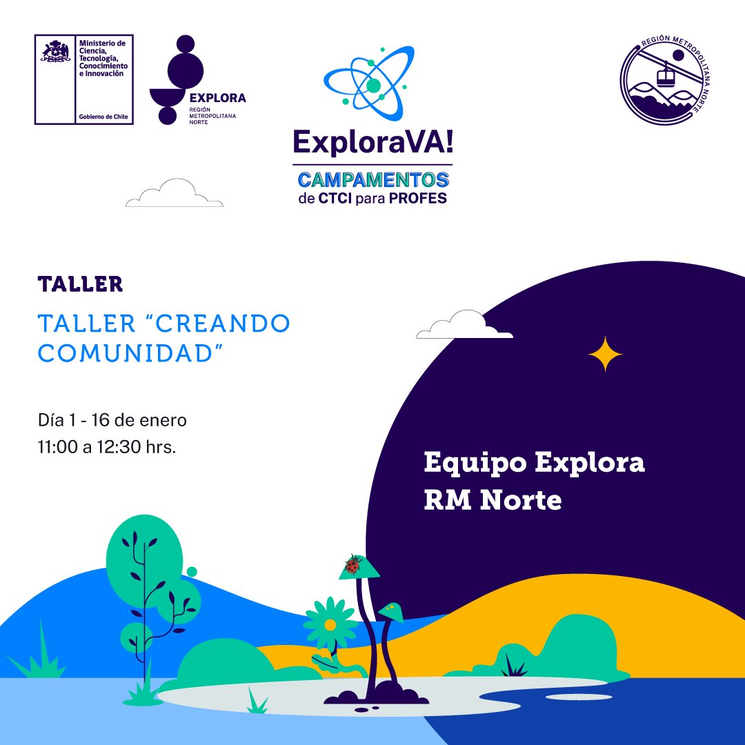 parexploranorte's tweet photo. ¿Qué haremos en el día #1 del Campamento #ExploraVA? 🤔
🗣️ Charla inaugural por el profesor Felipe Kong López @udp_cl
✂️ Taller Creando Comunidades por el equipo #ExploraRMNorte
⚛️ Actividad y taller dirigida por el Dr. Mario Quintanilla – profesionales del
@ICEC_UChile https://t.co/UxqLPlI9lK