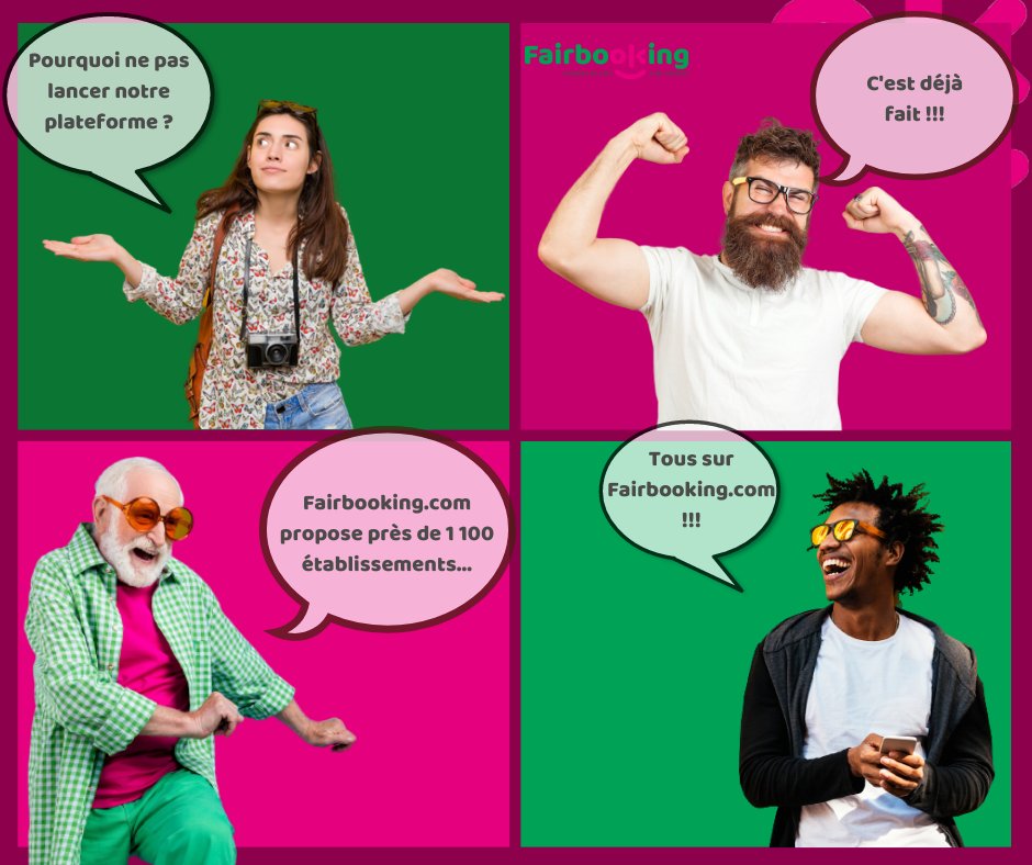 -Pourquoi ne pas lancer une #plateforme de #réservation française #éthique et #équitable ? 🤔

-C’est déjà fait ! 😇

Fairbooking.com, facilitateur de la réservation en direct, près de 1 100 établissements partout en #France 

#tourismedurable #hotel #voyage