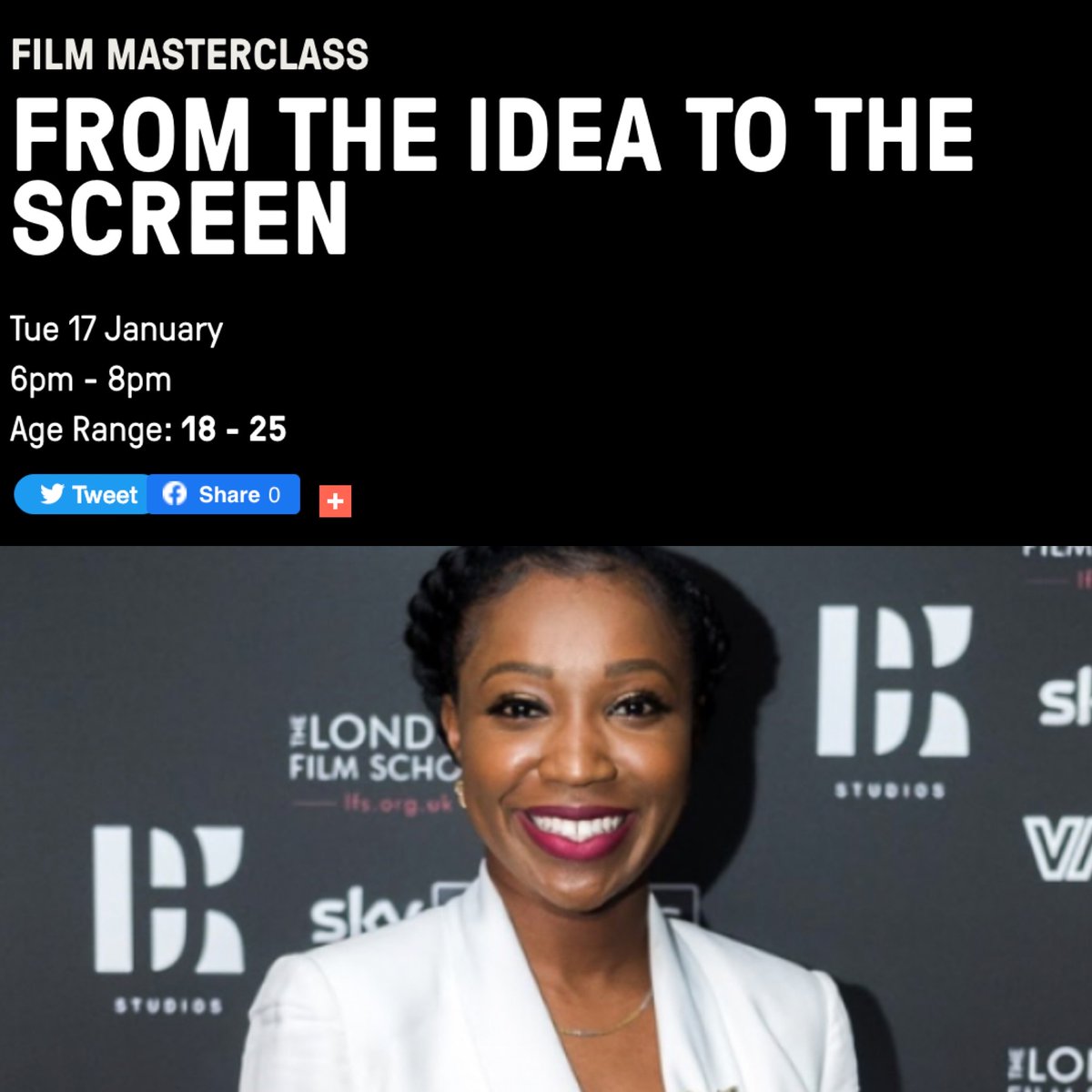 If you’re aged 18-25 and interested in getting into film then this is for you!

TOMORROW I have the pleasure of speaking at <a href="/RoundhouseLDN/">Roundhouse</a>  about the journey of a film from an idea in your mind to watching it on the big screen.

roundhouse.org.uk/young-creative…