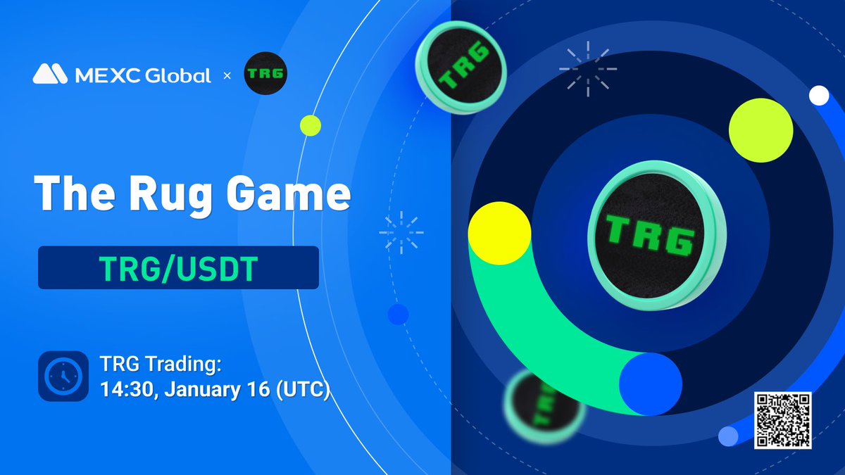 $5 * 10ppl to celebrate the $TRG listing!

To enter:
🔹Follow @MEXC_Global <a href="/theruggame/">The Rug Game</a> 
🔹Quote retweet with hashtag #TRGonMEXC 

🎁Deposit to Share $1,000

Register &amp; Learn more ▶️ bit.ly/3w6GqaN

💙Create your account: bit.ly/3cWhr3N
 
#TheRugGame #MEXC