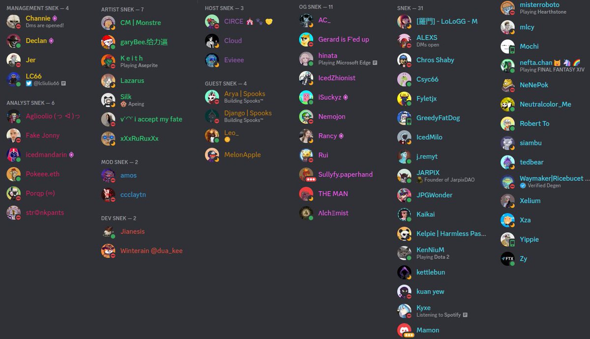 <a href="/pokeepandaa/">Pokeee.eth</a>  Happy and proud for our analyst Pokee who have been with us for the longest time in Serpentis Social Club and all the way back in TTT DAO. 

Grateful to all our dao members who have been supportive and in fulfilling the vision  of our dao.