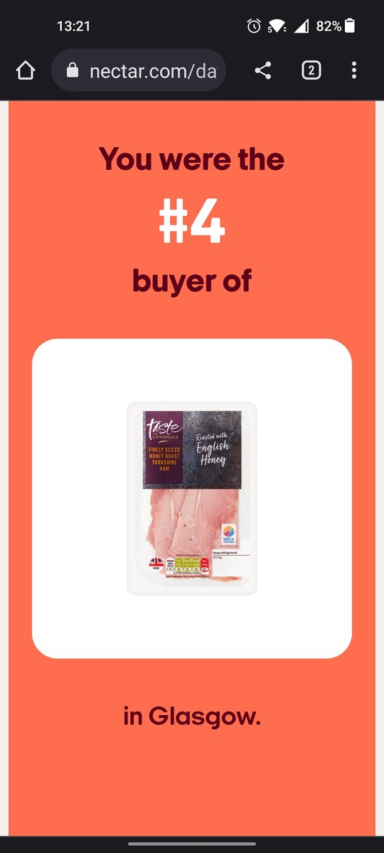 Apparently I was #4 according to Sainsbury's nectar app.