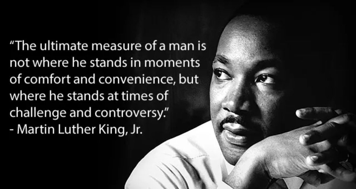 Andrea_Morehead's tweet photo. No truer words than these 2 quotes from #MartinLutherKingJr. Not just rhetoric. He was all in for the benefit of humanity and paid the ultimate price. Always choose #CourageOverComfort. You just may change the world! #ChangeAgentForGood #UseYourVoice #Truth #MartinLutherKingJrDay https://t.co/L8aNkc8fPw