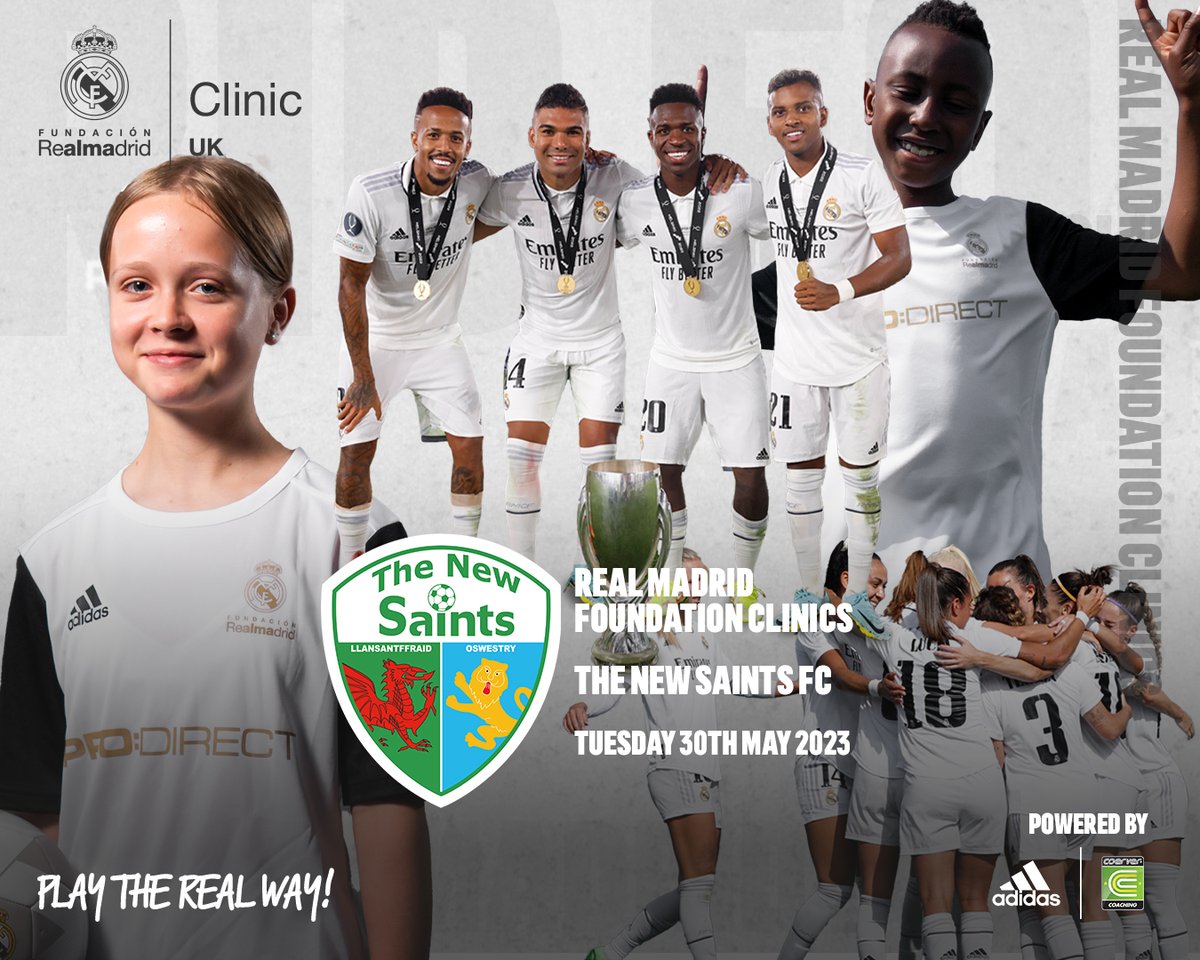 tnsfc's tweet photo. Real Madrid Foundation Clinic coming to Park Hall in May! https://t.co/Lturk4HSwC
@CoerverEW | #PlayTheRealWay | @Fun_Realmadrid https://t.co/y2S3HcAlbY