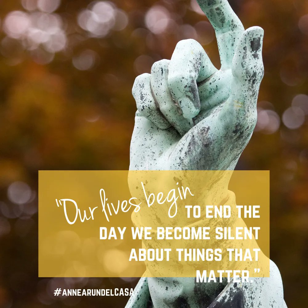 "Our lives begin to end the day we become silent about things that matter." #martinlutherkingjr