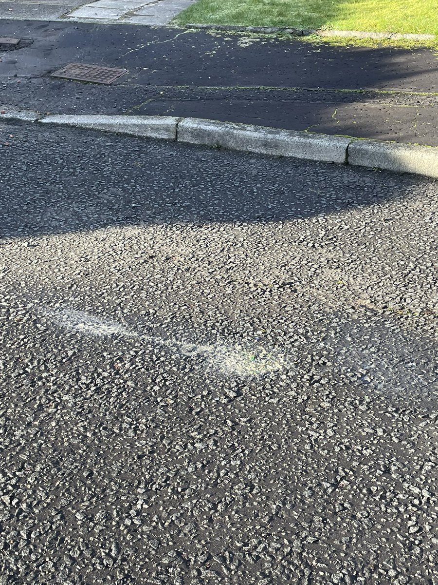 NotJustCards's tweet image. As if potholes (craters) in the road weren’t bad enough @EastRenCouncil I came home to discover the green bin lorry had not only smashed a bottle outside our drive but dragged it’s remnants up the street, glass which I then drove over unable to see due to sun glare 😡