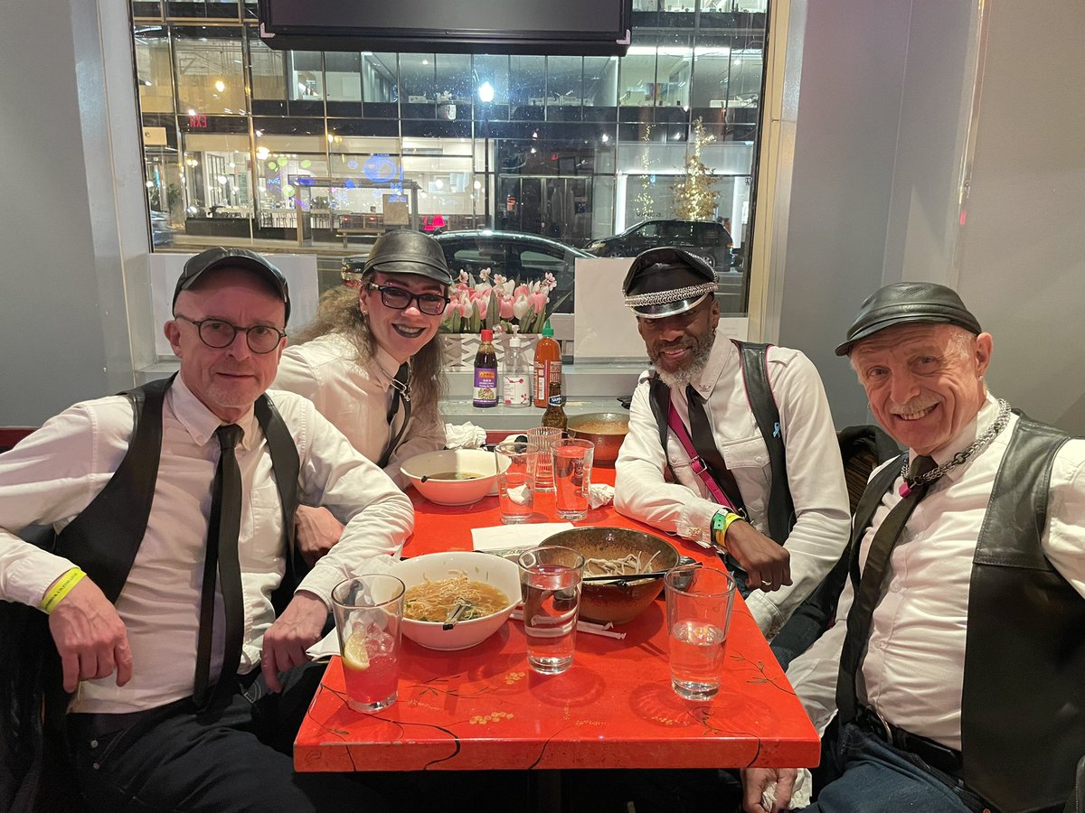 MrMDLeather2016's tweet photo. #MAL2023 Sunday #TheMaster Ra AKA Da #KINGkinkster👑 takes his Boys &amp; Bois out for PHO dinner. #tradition #MALleatherWEEKEND  #DsDYNAMICS #SIRboy #SIRboi TheBoy Glenn, Blu TheboyLynn &amp; TheMaster Ra https://t.co/JVtJANFXSs