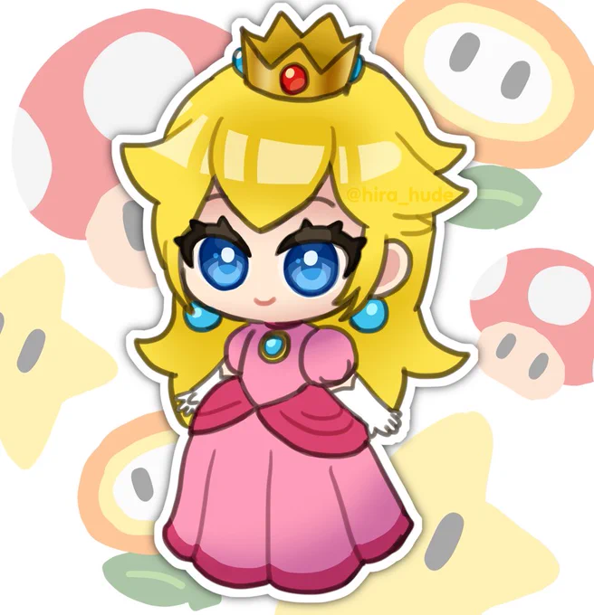 70日目 ピーチ姫( #マリオ #PrincessPeach )ゲームが好きなので、ゲームキャラ縛りで描きます#100日チャレンジ #100日ゲームキャラチャレンジ 