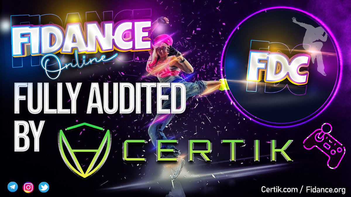 FIDANCEE's tweet photo. FiDance is audited by @CertiK🚀

JOIN THE FUN NOW!🕺💃

🔹https://t.co/HgirDkeAi4
🔹https://t.co/J7eKY6MkMJ
🔹https://t.co/bJQxDotDpf

#cryptocurrency #Crypto #FiDance #DeFiProject  #CertiK https://t.co/mLHUPRyW8o