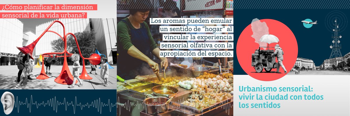 Algunas investigaciones han estado explorando los efectos de los paisajes olfativos, gustativos y visuales en los modos de apropiación del espacio urbano.

¿Cómo incluir la experiencia sensorial en la planificación de nuestras ciudades? ➡️ bit.ly/3XgxNGv