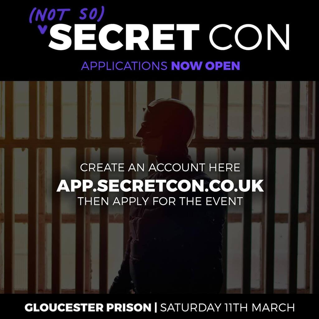Applications are now open!! 

We are returning to Gloucester Prison on  Saturday 11th March 2023.

The application process is getting upgraded, so now we have our own platform for you all to register and apply to events as they become available.

To Appl… instagr.am/p/CnehiKkjm9G/